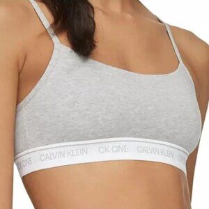 Calvin Klein CK One Unlined Gray Bralette